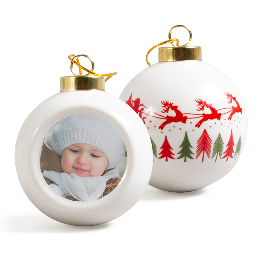 Designly – Boule de Noël personnalisable avec vos propres photos ou designs. Conçus sur mesure avec vos choix d'images et de designs. |Customizable Christmas ball featuring personalized your own photos or designs. Tailor-made with your choice of images and designs.