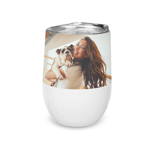 Designly - Verre à vin personnalisable avec vos propres photos ou designs. Exprimez votre style unique avec ce Verre à vin, conçu sur mesure avec vos choix d'images et de designs. | Customizable Wine Tumbler featuring personalized your own photos or designs. Express your unique style with this Wine Tumbler, tailor-made with your choice of images and designs.