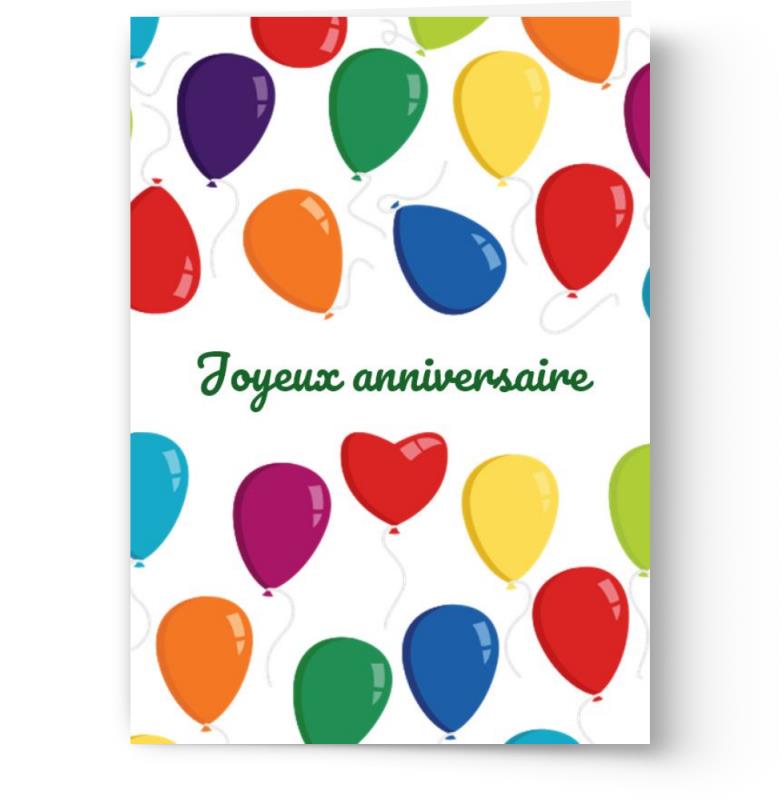 Cartes d'anniversaire personnalisables