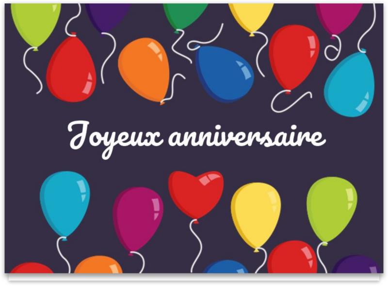 Cartes d'anniversaire personnalisables