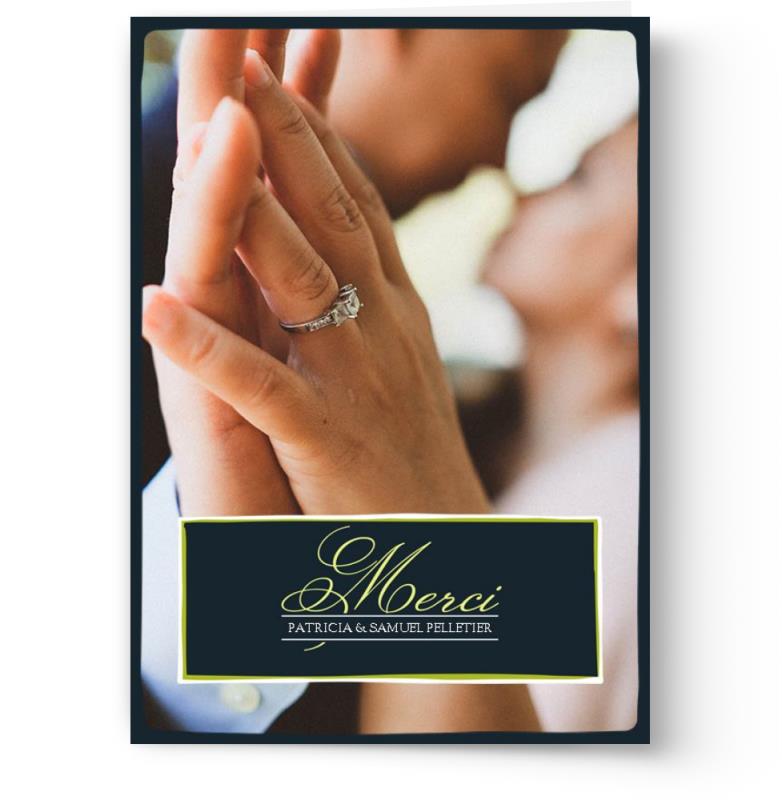 Cartes de remerciement de mariage